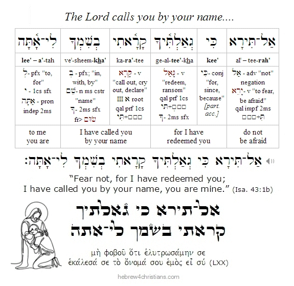 Isaiah 43:1 Hebrew lesson