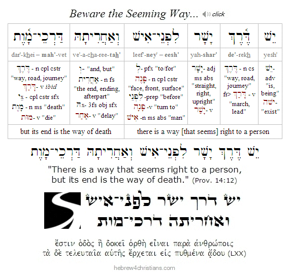 Proverbs 14:2 Hebrew lesson