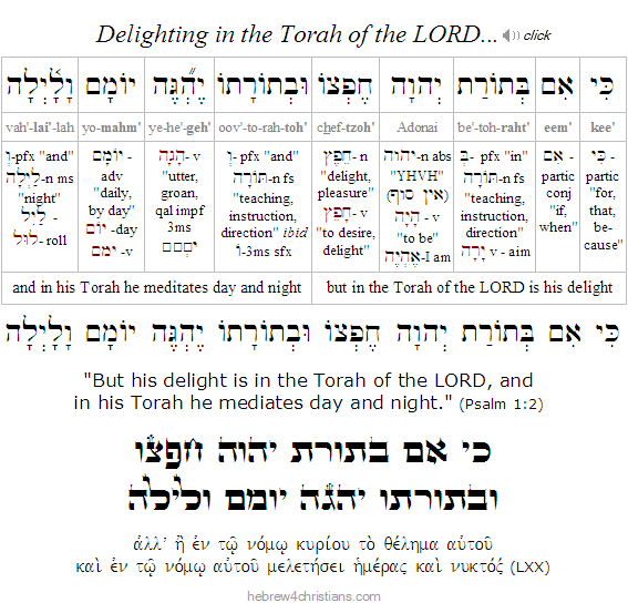 Psalm 1:2 Hebrew lesson