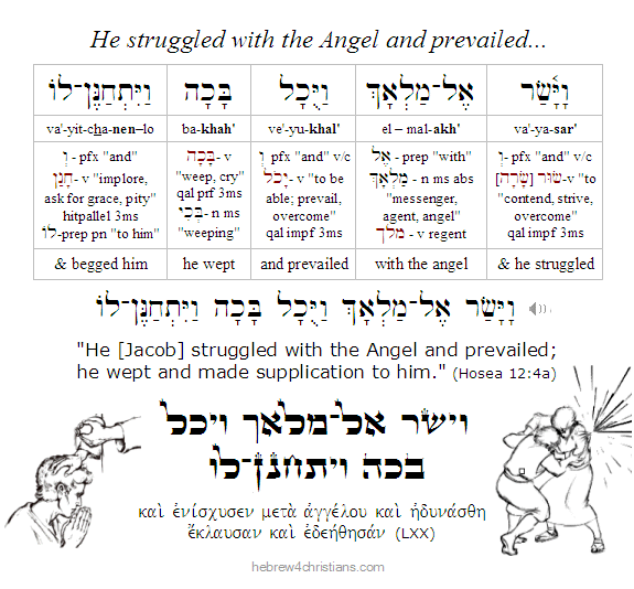 Hosea 12:4a Hebrew